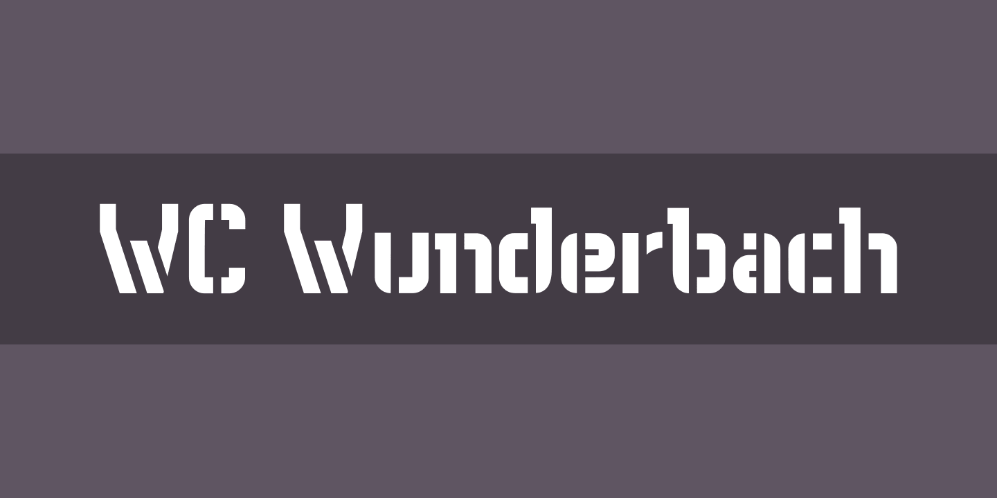 WC Wunderbach Font preview